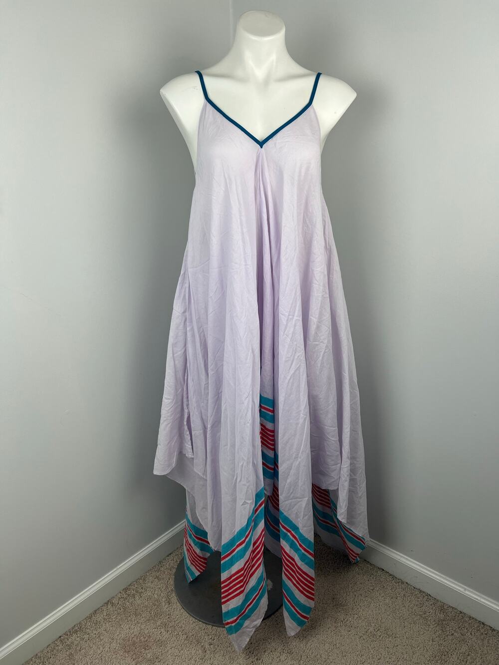 Roller Rabbit Fouta Lilac 100% Cotton Scarf Dress One Size Bohemian Flowy